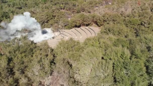 Imágenes Aéreas Del Parque Nacional Wai Tapu Rotorua Nueva Zelanda — Vídeo de stock