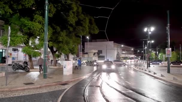 Imágenes Escénicas Hermosa Ciudad Vieja Una Noche — Vídeo de stock