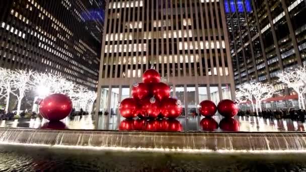 Scena Miejska Pięknym Nowym Jorku Wieczorem — Wideo stockowe