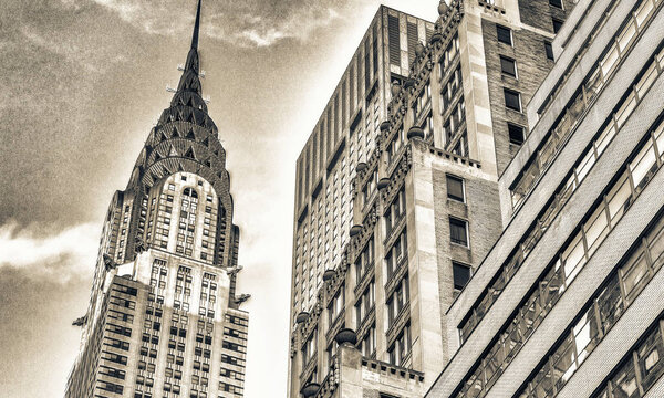 NEW YORK CITY - SEPTEMBER 2015: The Chrysler building was the world's tallest building (319 m) before it was surpassed by the Empire State Building in 1931.