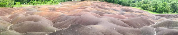 Panoramic view of Chamarel Seven Coloured Earths, Mauritius — Stock Photo, Image