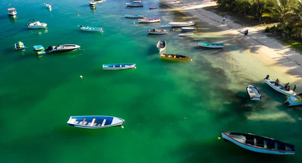 Barcos de madera sobre el océano, vista aérea —  Fotos de Stock