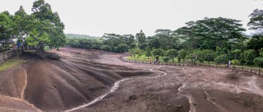 Chamarel yedi renkli toprak, Mauritius panoramik görünümü