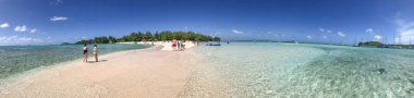 Gabriel Adası, Mauritius-aril 27, 2019: panoramik görünümü bea