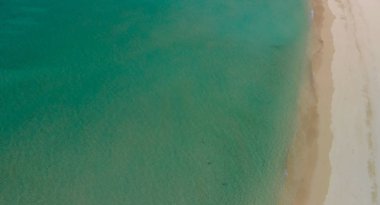 Mauritius içinde Ile aux Cerfs panoramik havadan görünümü