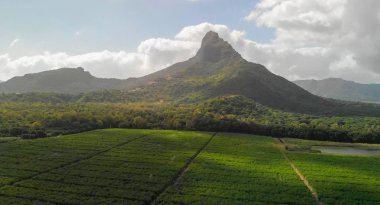 Mauritius MT Rempart-çevredeki Yorkshire ile havadan görünüm