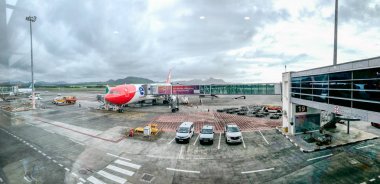 Plaisance, Mauritius-6 Mayıs 2019: Edelweiss 'in panoramik manzarası 