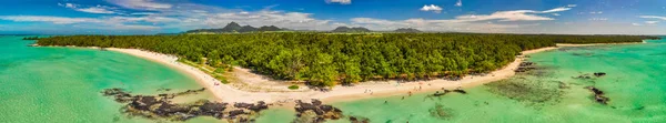 Ile Aux Cerfs, Mauritius. Veduta aerea della bellissima costa — Foto Stock