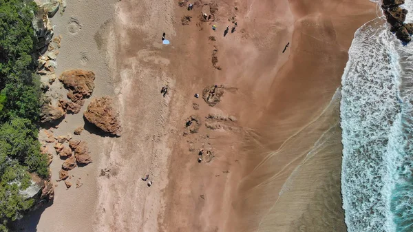 Vista aérea de la playa de agua caliente en un hermoso día soleado, Nueva Zelanda —  Fotos de Stock