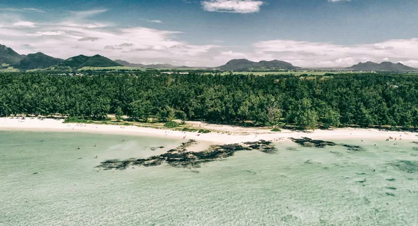 Aerial view of Ile Aux Cerfs in Mauritius — Stock Photo, Image