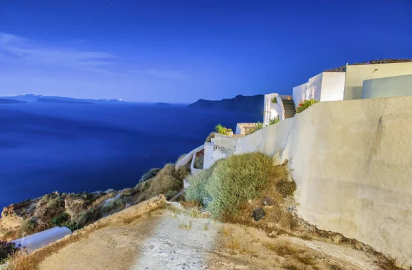 Sunset skyline de Oia, isla de Santorini, Grecia —  Fotos de Stock