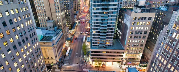 Letecký pohled na panorama Midtown Manhattan z New Yorku — Stock fotografie