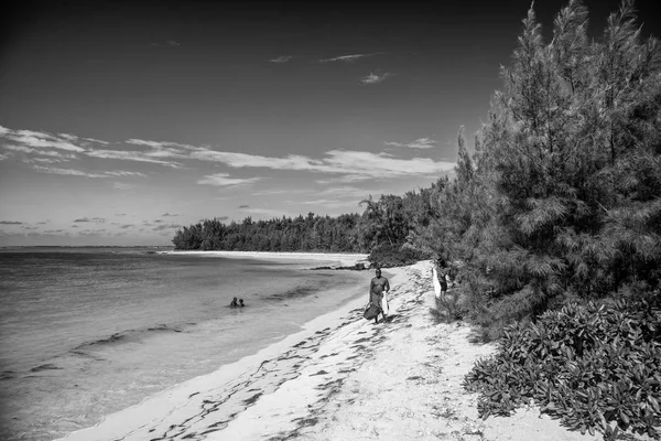 Mauritius - Mai 2019: traumhafter Blick auf den natürlichen tropischen Strand — Stockfoto