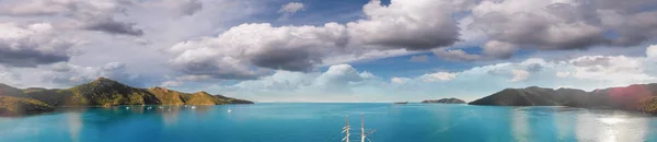 Ilhas Whitsunday, Austrália. Vista aérea da bela paisagem marinha — Fotografia de Stock
