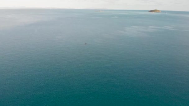 Luonnonkaunis Materiaali Kauniista Sinisestä Merestä Ylhäältä — kuvapankkivideo