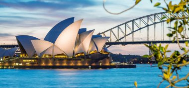 Sydney - 23 Ekim 2015: Sydney Ha güzel panoramik manzarasına