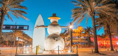 Fort Lauderdale - Ocak 2016: Deniz promen güzel manzarasına