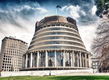 overnment binalar üzerinde bir güneşli gün., Wellington - Yeni Zelanda.