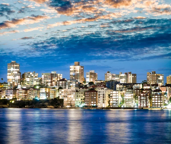 Kirribilli Night Skyline Sydney Australia — Stock Photo, Image