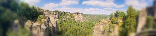 Vue panoramique du parc Bastei, Saxe - Germny — Photo