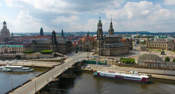 Dresden Altstadt hava görüntüsü — Stok fotoğraf