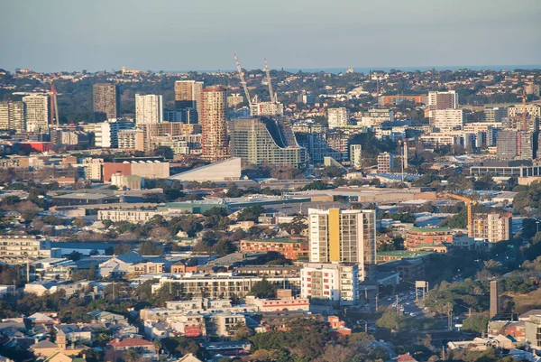 Flygbild Över Småstadens Skyline — Stockfoto