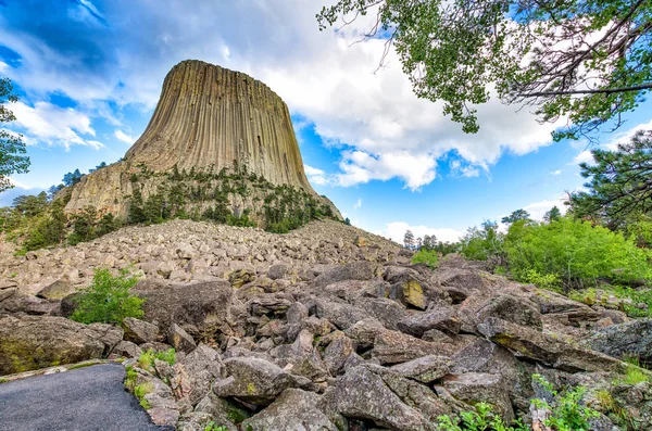 Ördögök Tower nemzeti emlékmű, Wyoming, Amerikai Egyesült Államok — Stock Fotó