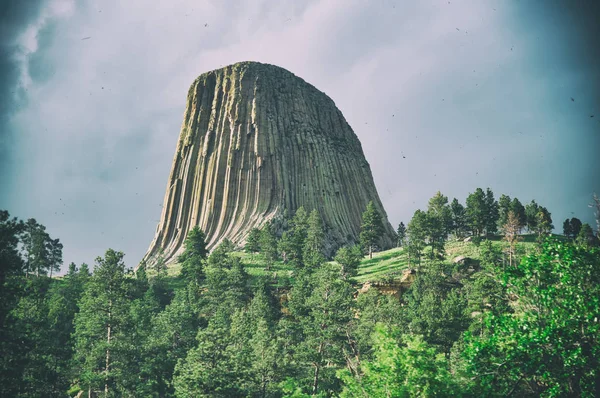 Ördögök Tower nemzeti emlékmű, Wyoming, Amerikai Egyesült Államok — Stock Fotó