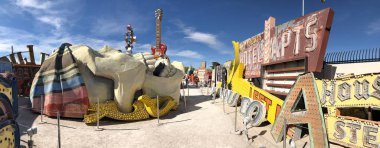 Las Vegas, Nv - 27 Haziran 2019: Neon Boneya'nın panoramik manzarası