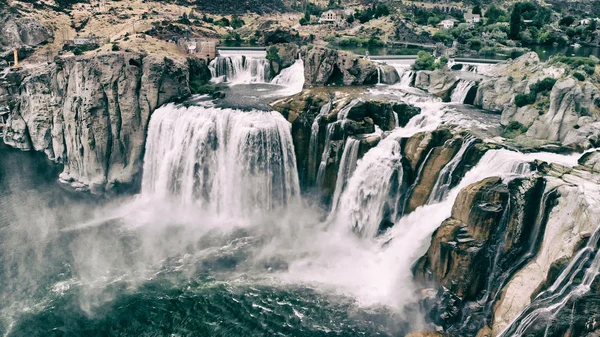 肖肖尼瀑布或西部尼亚加拉的壮观鸟瞰图 — 图库照片