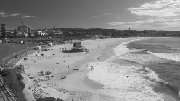 Riprese Panoramiche Una Bellissima Spiaggia Ondulata — Video Stock