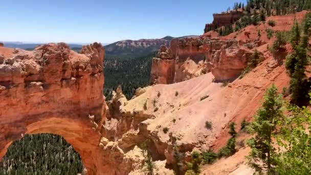 Ένας Κόκκινος Βράχος Σχηματίζεται Καμάρες Εθνικό Πάρκο Utah Ηπα — Αρχείο Βίντεο