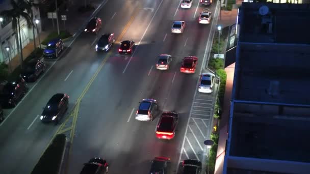 Beelden Van Auto Rijden Snelweg Het Centrum Van Miami Verenigde — Stockvideo