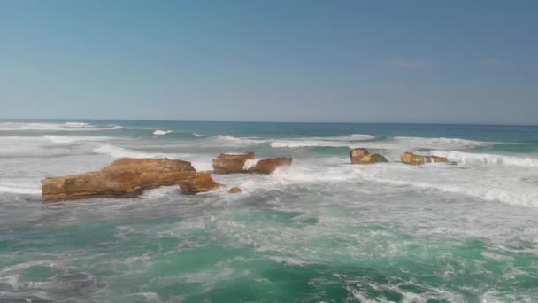 Imagens Cênicas Bela Praia Ondulada — Vídeo de Stock