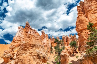 Bryce Canyon Queens Garden Trail, güzel r geniş açı görünümü