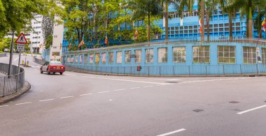 Hong Kong - 11 Mayıs 2014: Quarry Bay,H'nin binaları ve sokakları