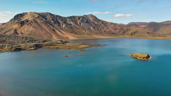 Frostastadhavatn tó Landmannalaugar, Dél-Izland Panor — Stock Fotó