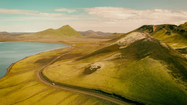 Frostastadhavatn tó Landmannalaugar, Dél-Izland Panor — Stock Fotó