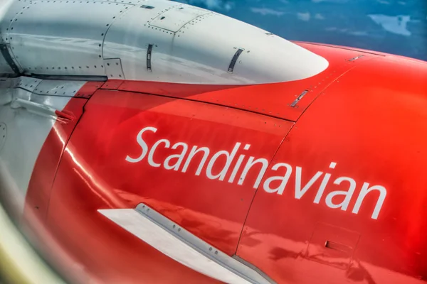 Oslo-29 juli, 2019: Scandinavian Airplane. SAS är en berömd e — Stockfoto