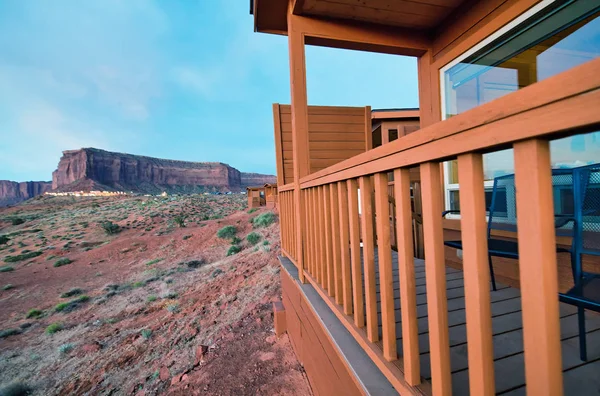 Wooden terrace with Monument Valley view, AZ