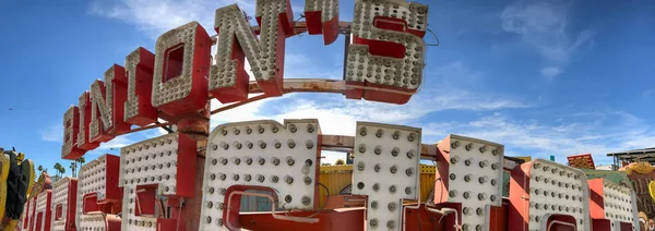 LAS VEGAS - JUNE 27, 2019: Panoramic view of Neon Museum. It is — Stock Photo, Image