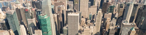 NUEVA YORK CITY - 22 de septiembre de 2015: Beautiful panoramic aerial v — Foto de Stock