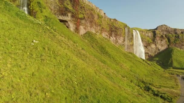 Imagens Cênicas Bela Grande Cachoeira — Vídeo de Stock