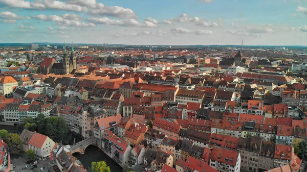 Nuremberg, Germany. Drone aerial view from a vantage viewpoint a