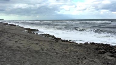 güzel dalgalı deniz in manzara görüntüleri