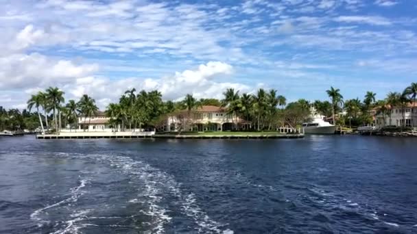 Imagens Canal Entre Ilhas Cidade Miami — Vídeo de Stock