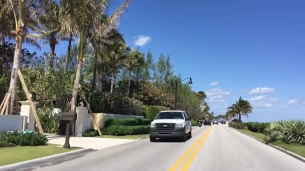 Pov Aufnahmen Von Autos Fahren Der Nähe Von Kanal Miami — Stockvideo