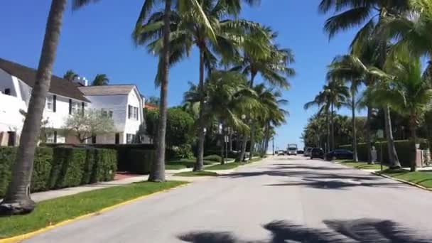 在阳光明媚的日子里 迈阿密市道路的镜头 — 图库视频影像