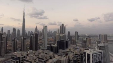 Güzel Dubai şehrinin hava görüntüleri.