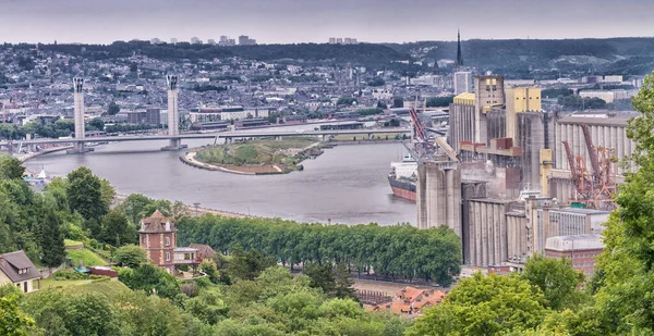 Rouen panoramische Luftaufnahme, Frankreich — Stockfoto